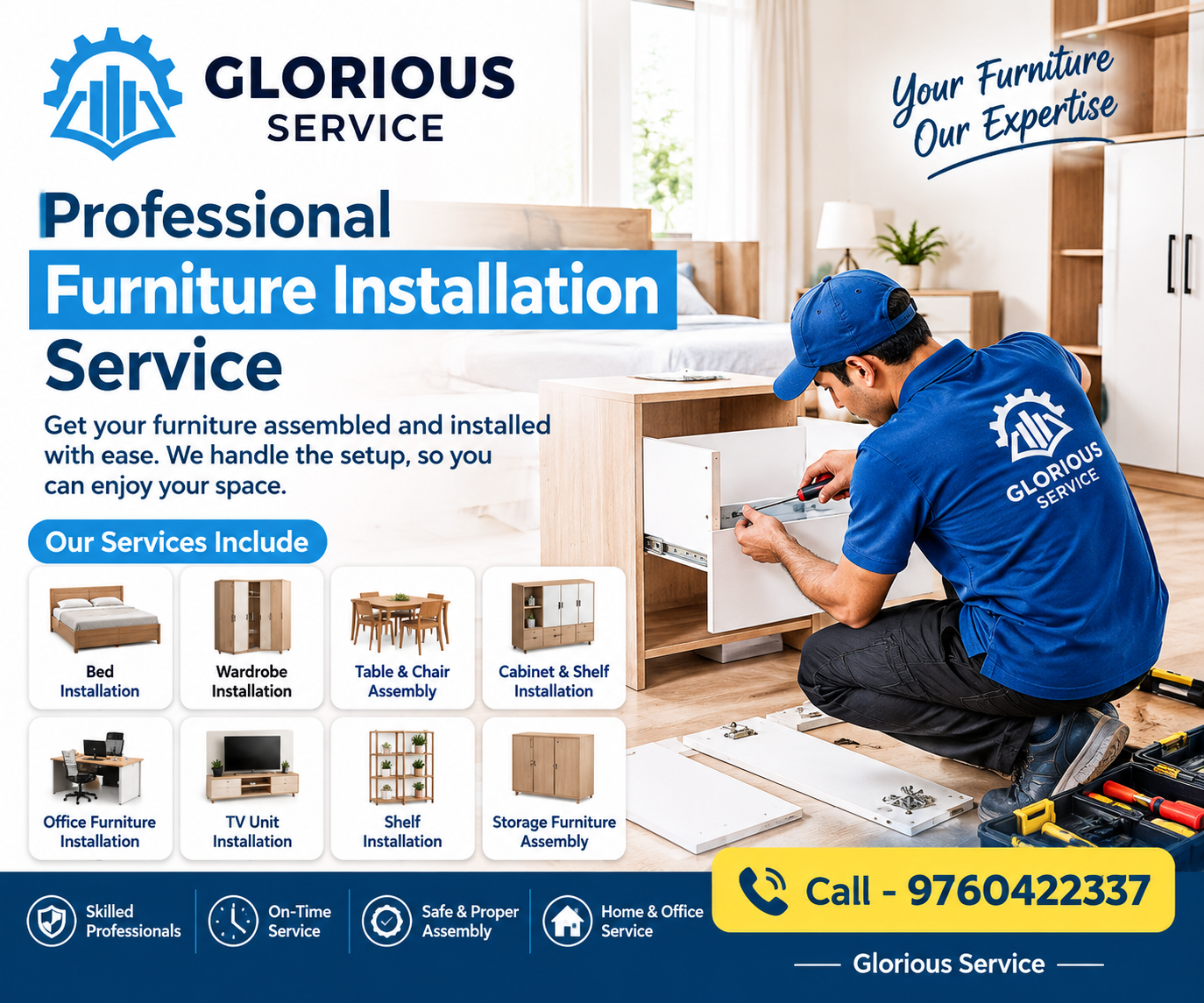 Professional Furniture Installation Service | Call - 9760422337
